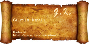 Gyuris Kevin névjegykártya