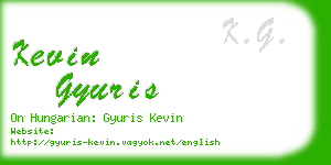 kevin gyuris business card